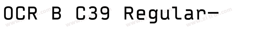 OCR B C39 Regular字体转换